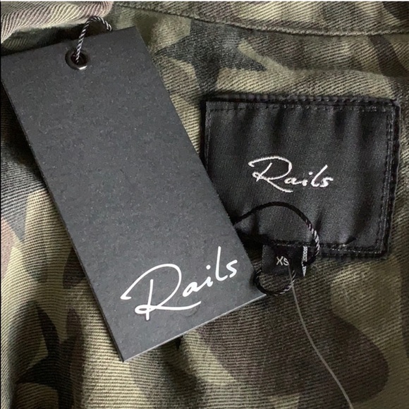 Rails Hendrick Linen Star Camo Military Jacket - Picture 8 of 8